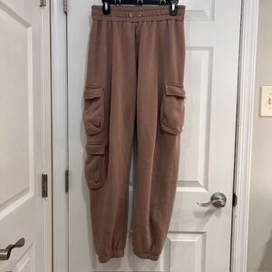 Roma Concept by Rosee Brown Cargo Jogger Sweatpants